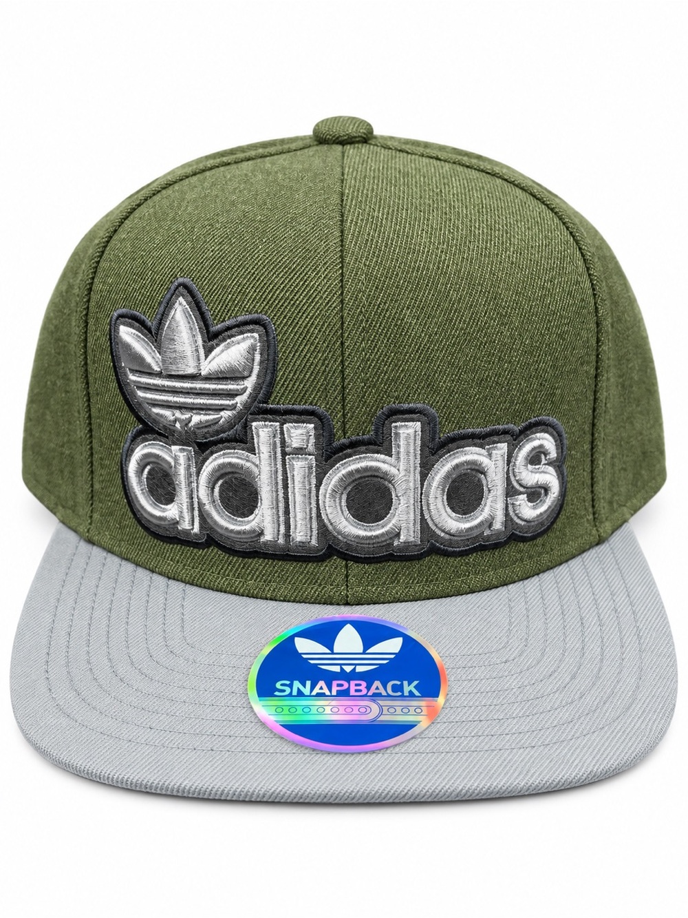 Adidas Originals Snapped Olive Green Gray Snapback Hat NWT OSFA